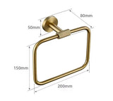 Porte-serviettes or brossé strié