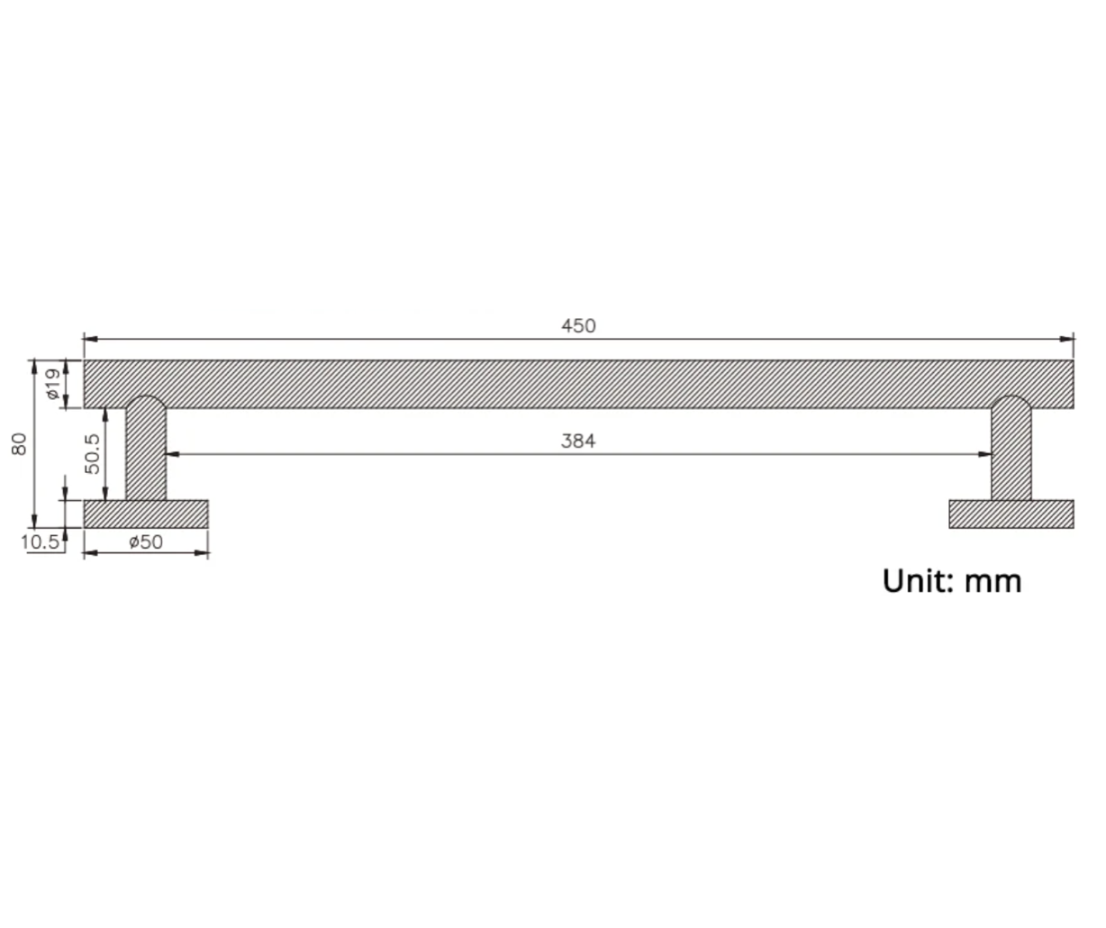 Porte-serviettes noir mate lisse