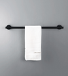 Porte-serviettes noir mate lisse