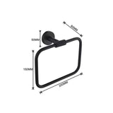 Porte serviettes noir mate strié