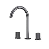 Robinet de salle de bain gris brossé