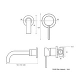 Mitigeur salle de bain encastré noir mate
