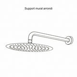 Colonne de douche encastrée or brossé