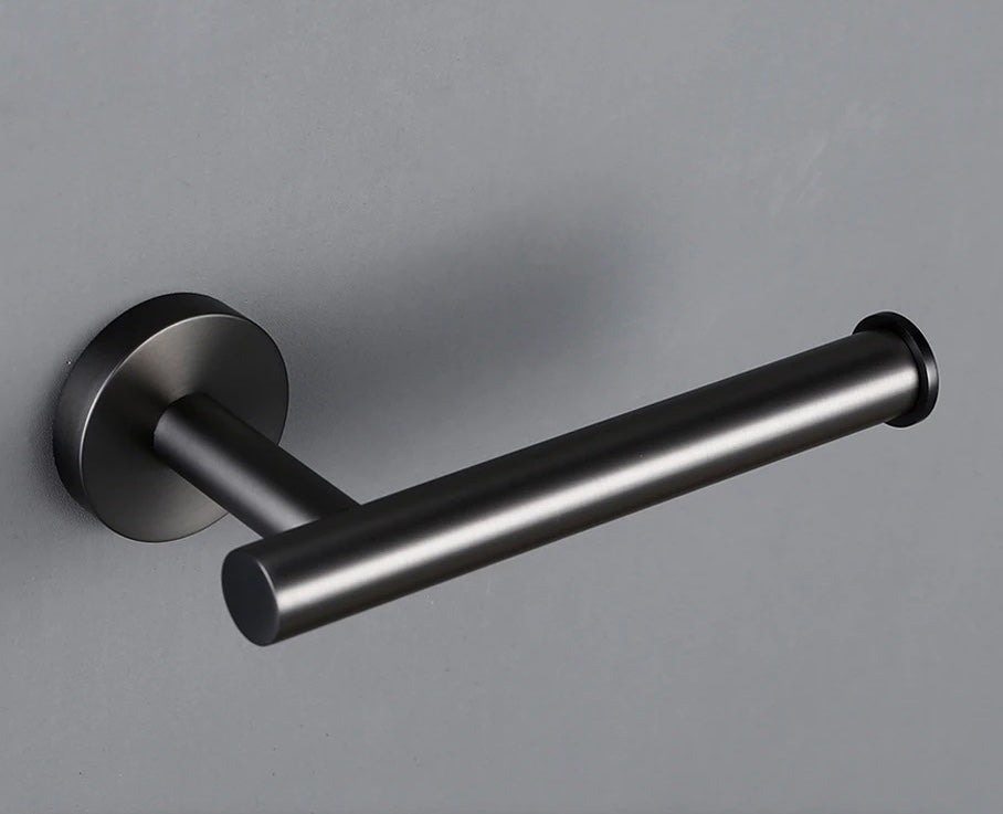 Porte-serviettes / papier WC gris brossé