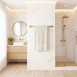 Porte-serviettes or brossé strié