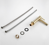 Mitigeur de salle de bain or brossé