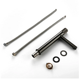 Mitigeur de salle de bain gris brossé