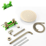 Colonne de douche encastrée or brossé